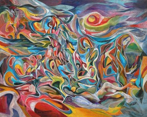 Hislerin Göçü - Tuval üzerine akrilik boya - 2016 - 80x100cm